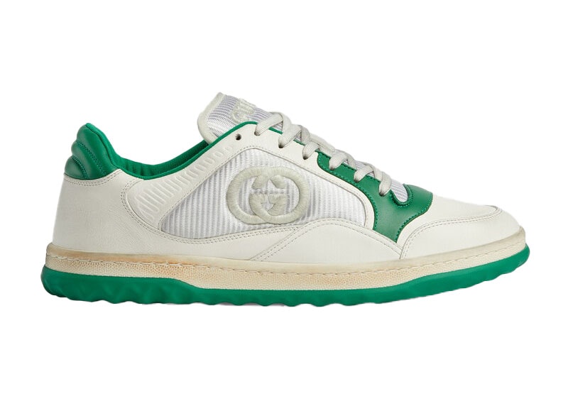 Leather low trainers Gucci Green size 6.5 UK in Leather - 41935197